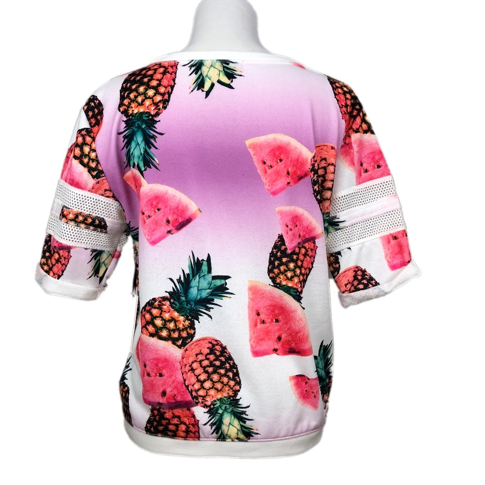 JUICY COUTURE Tropical Fruit Sweatshirt Top M - Picture 3 of 8